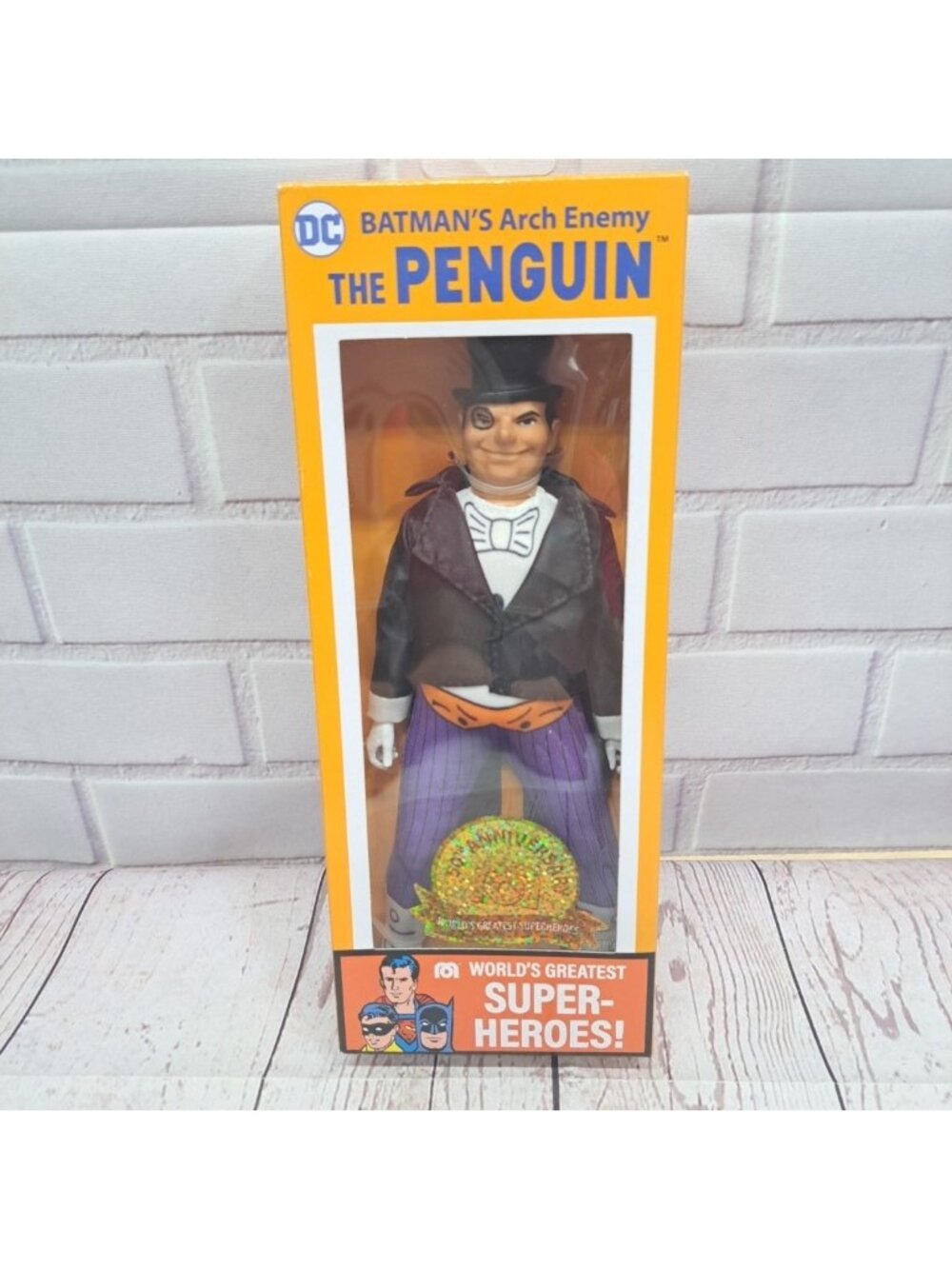 Mego PENGUIN 8" Figure 50th Anniversary DC Comics World's Greatest Heroes Sealed